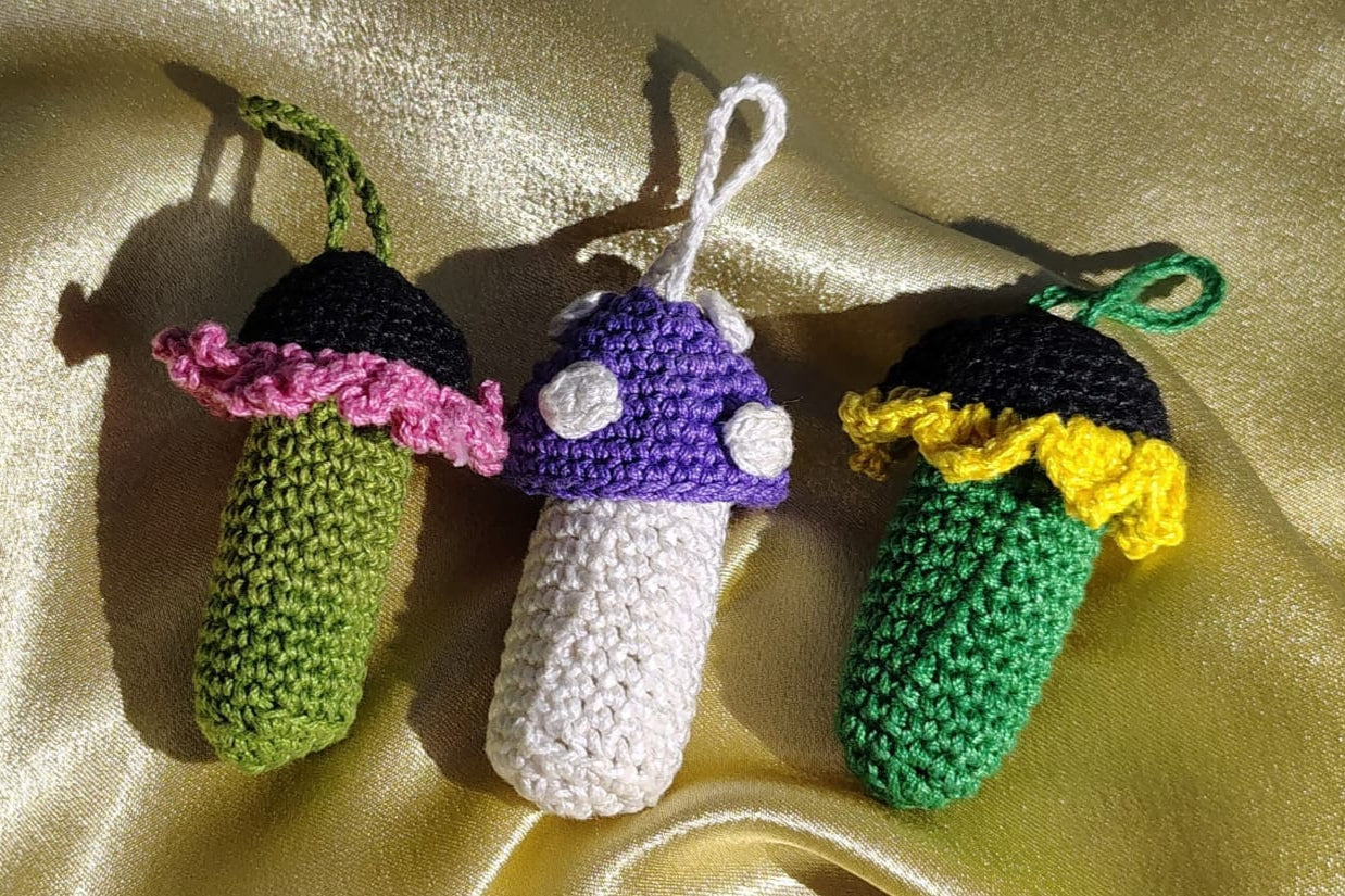 Handmade Crochet Lip Balm & Attar Case β Boho Pouch for Essentials | Bunai By Shirin